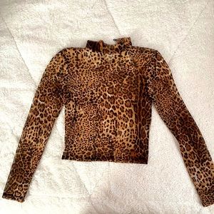 Leopard sheer shirt Forever21